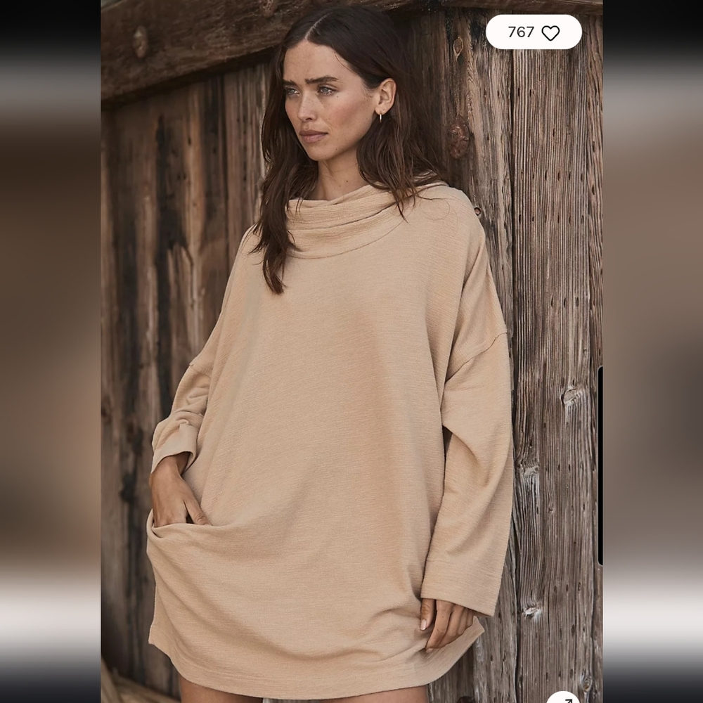 New Free People‎ Oakley Tunic In Wheat Small